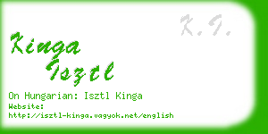 kinga isztl business card